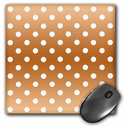 3dRose LLC 8 x 8 x 025 Inches Mouse Pad Copper with Polka Dots Print mp354791