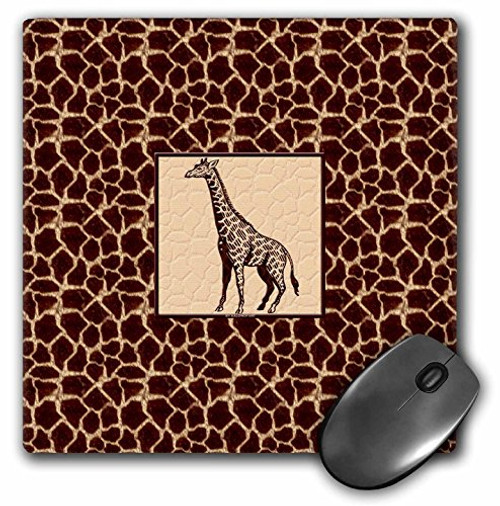 3dRose LLC 8 x 8 x 025 Inches Mouse Pad Giraffe Print with Giraffe mp386891