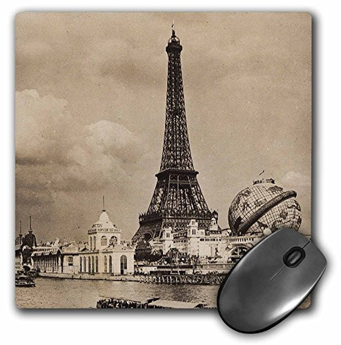 3dRose LLC 8 X 8 X 025 Inches Eiffel Tower Paris Exposition from the Seine Mouse Pad mp774451