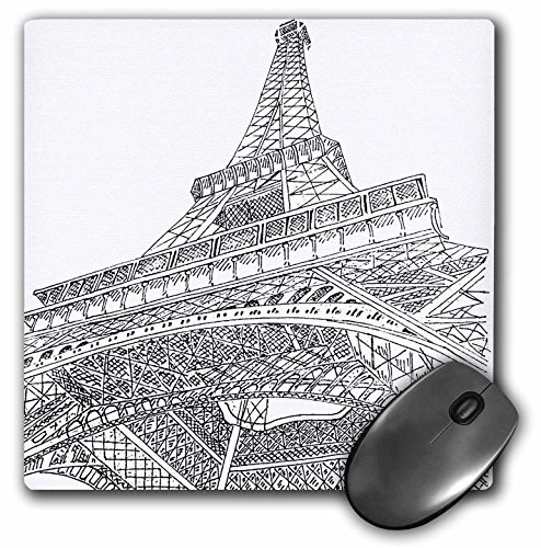 3dRose LLC 8 x 8 x 025 Inches Mouse Pad Eiffel Tower Paris France mp1233851
