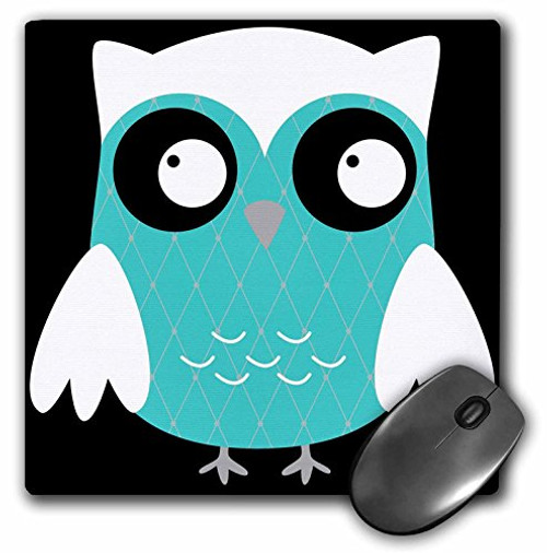 3dRose LLC 8 x 8 x 025 Inches Cute Bright Blue Diamond Patterned Owl Mouse Pad mp610291 3dRose LLC 8 x 8 x 025 Inches Cute Bright Blue Diamond Patterned Owl Mouse Pad mp610291