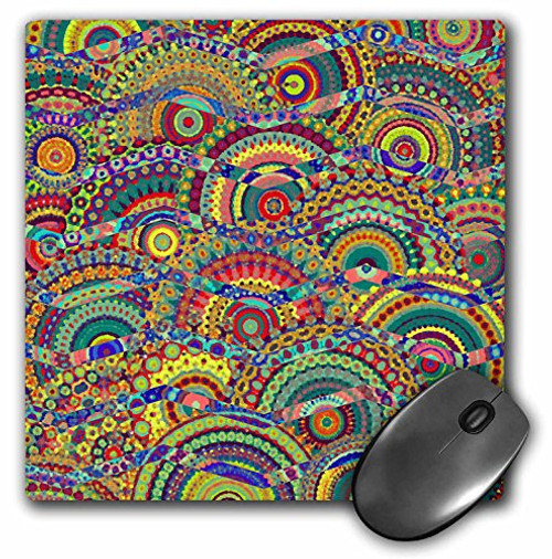 3dRose LLC 8 x 8 x 025 Inches Mouse Pad Chevron in A Field of Circles Digital Abstract by Angelandspot mp1641651