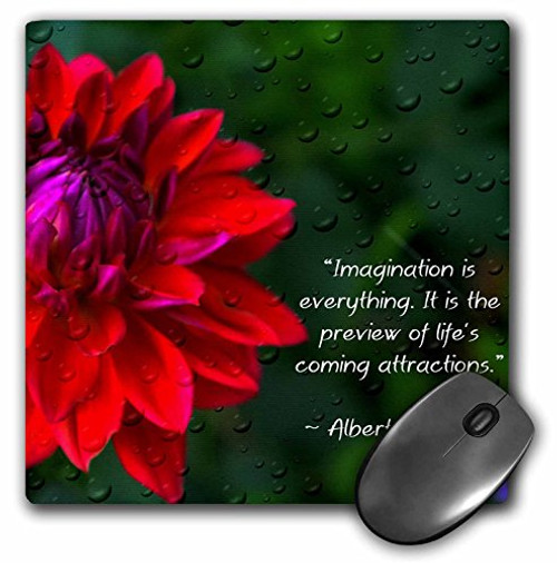 3dRose 8 x 8 x 025 Inches an Inspirational Print with a Quote by Albert Einstein and a Beautiful Dahlia Flower Mouse Pad mp1573321 3dRose 8 x 8 x 025 Inches an Inspirational Print with a Quote by Albert Einstein and a Beautiful Dahlia Flower Mouse Pad mp1573321