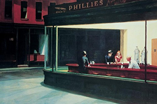 Nighthawks 1942 by Edward Hopper 36x24 Museum Art Print Poster Famous Painting