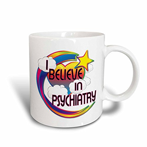 3dRose mug1667903 I Believe in Psychiatry Cute Believer Design Magic Transforming Mug 11Ounce