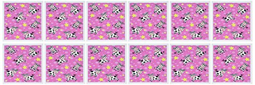 3dRose Happy Cow Girl Print Pink 6 x 6 Inches Greeting Cards Set of 12 gc138042