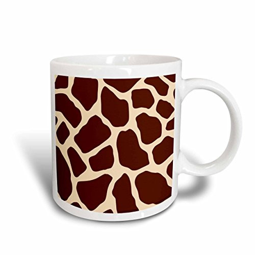 3dRose Cream And Brown Giraffe Print Ceramic Mug 11 oz Multicolor