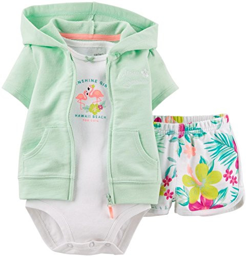 Carters Baby Girls 3Piece Cardigan Set Mint 6 Months