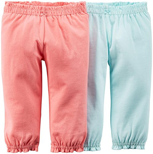 Carters Baby Girls 2Pack Pants PinkBlue 24M