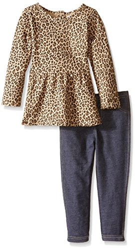 Carters Baby Girls 2 Piece Print Top Set Baby  Cheetah  3M