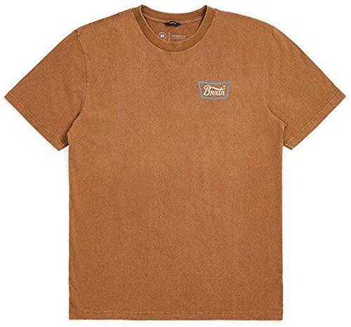 Brixton Mens Stith Standard FIT Short Sleeve TShirt Bison XXL