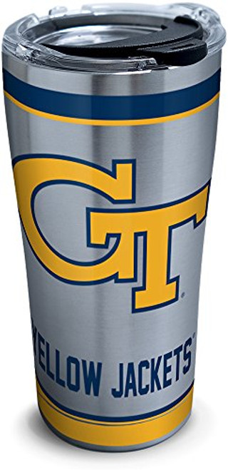 Tervis Georgia Tech Yellow Jackets Tradition Insulated Tumbler with Clear and Black Hammer Lid 20 oz Stainless Steel Silver Tervis Georgia Tech Yellow Jackets Tradition Insulated Tumbler with Clear and Black Hammer Lid 20 oz Stainless Steel Silver