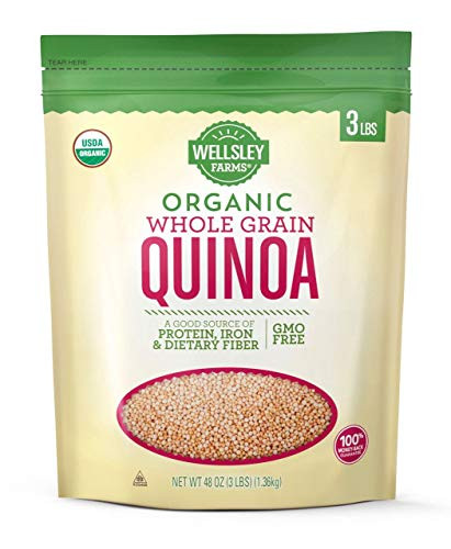 Wellsley Farms Organic Quinoa 3lb 100 Organic Whole Grain White Quinoa Kosher GMO Free