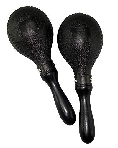 Tycoon Percussion TMPDB Double Black Plastic Maracas