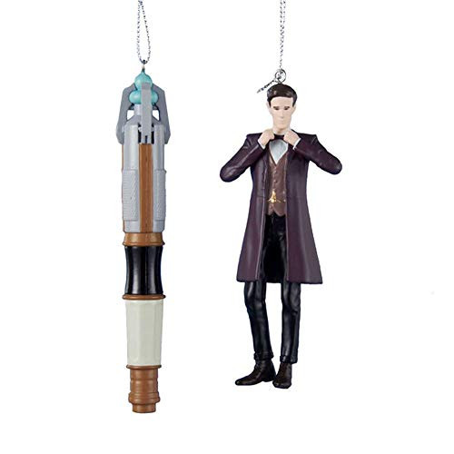 Kurt Adler Glass Ornament with S-Hook and Gift Box, Doctor Who Collection (11th Doctor and Screwdriver) Kurt Adler Glass Ornament with S-Hook and Gift Box, Doctor Who Collection (11th Doctor and Screwdriver)