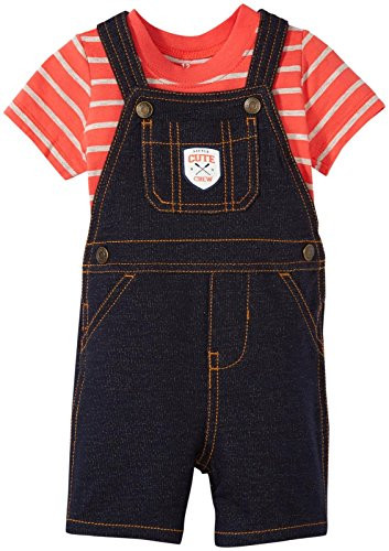 Carters Baby Boys 2 Piece Shortall Set 121g346 Denim 6 Months