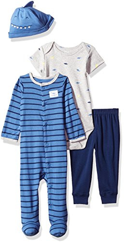 Carters Baby Boys 4 Piece Layette Set  Shark  9 Months