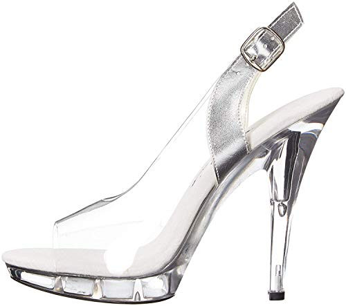 Ellie Shoes Womens 521springw Heeled Sandal Clear 12 D US