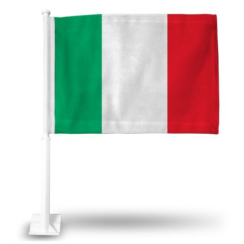 Rico Italy National Soccer Team Car Flag with White Pole