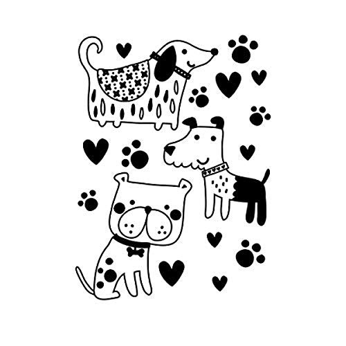 Darice Embossing Folder Cute Dogs  Pawprints 425 x 575 Inches