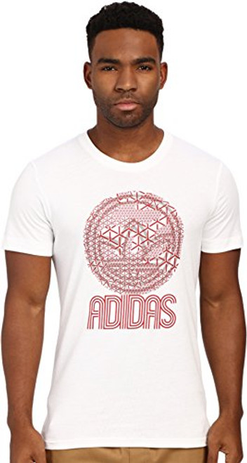 adidas Originals Mens Circle Trefoil Graphic Tee White Large adidas Originals Mens Circle Trefoil Graphic Tee White Large