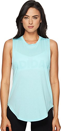 adidas Womens Athletics Away Day Tank Top Clear Aqua Medium