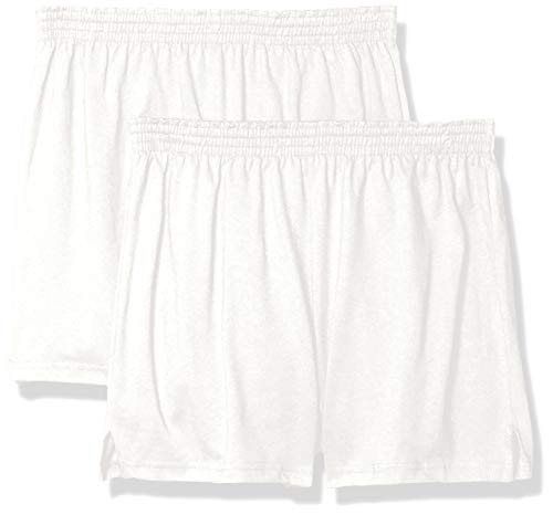 Soffe Juniors Authentic Cheer Short White Large 2Pack
