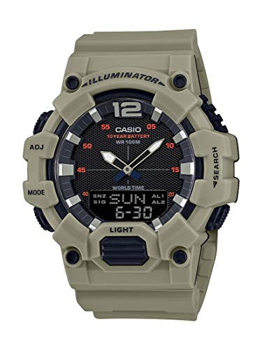 Casio Mens 10 Year Battery Quartz Resin Strap Green 275 Casual Watch Model HDC7003A3VCF