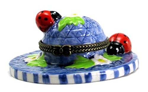 Art Gifts Hat Lady Bugs Beetles Hinged Trinket Box phb
