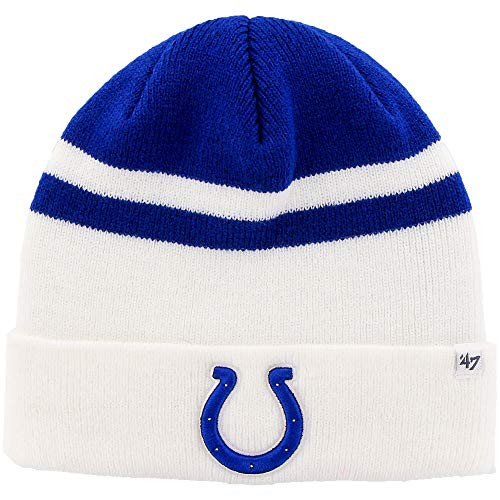 47 Indianapolis Colts 2Tone Striped Cedarwood Cuff Beanie Hat  NFL Cuffed Winter Knit Toque Cap
