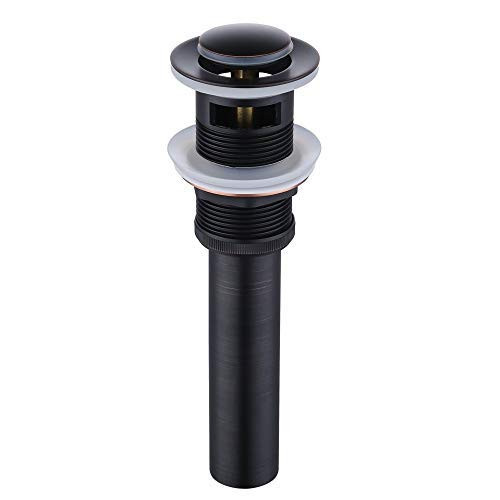 KES Drain Stopper Bathroom Vessel Lavatory Vanity Faucet Pop Up Sink Drain Stopper with Overflow in Oil Rubbed Bronze, S2007A-ORB