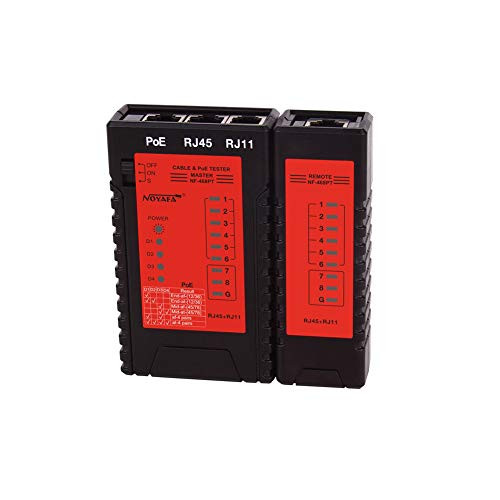 Network Cable Tester POE Detector  NOYAFA Detecting Power Over Ethernet IEEE 8023afat  RJ45 LAN Network Cable RJ11 Telephone Cable Continuity Checking
