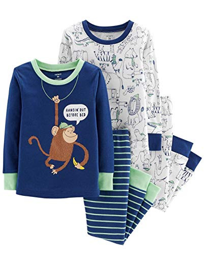 Carters 4 Piece Bear Snug Fit Cotton PJs 2TBlue Baby Bear