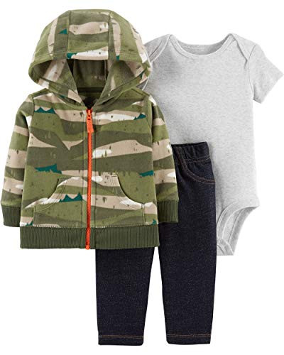 Carters Baby Boys 3Piece Little Jacket Set Camo Newborn