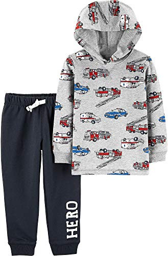 Carters 2Piece Hero Vehicle Hoodie  French Terry Jogger Set 12 Months