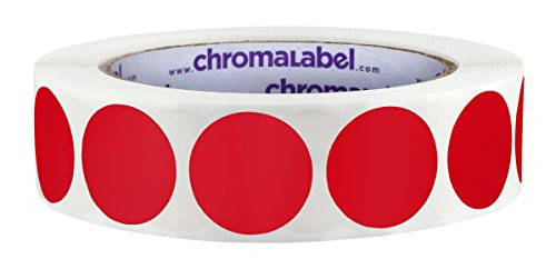 ChromaLabel 1 inch Color-Code Dot Labels | 1,000/Roll (Red)