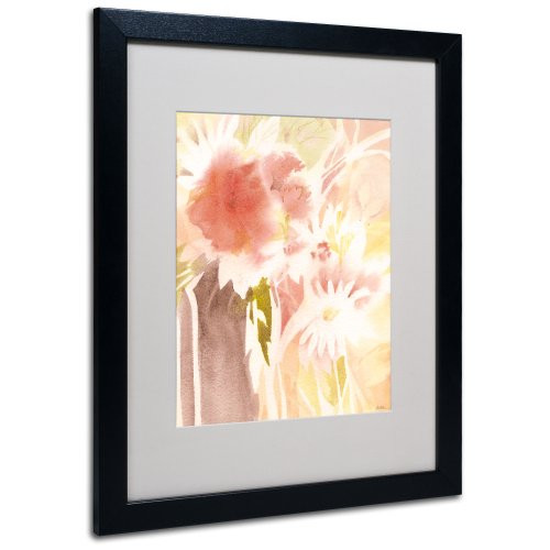 Daisy Shadow Matted Framed Art by Sheila Gold Ornate Frameen in Black Frame, 16 by 20-Inch