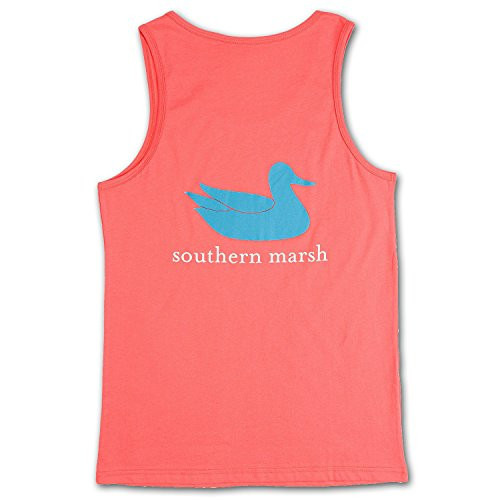Southern Marsh Authentic  Tank Coral with Electric Blue XSmall