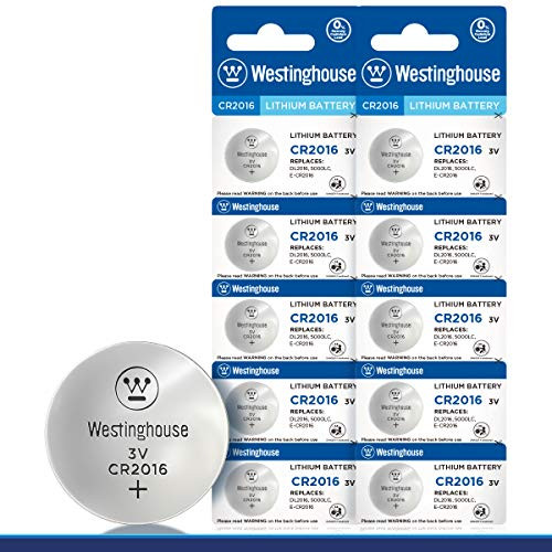 Westinghouse CR2016 Lithium Button Cell Button Battery Remote Battery Remote Battery Cells 10 Counts