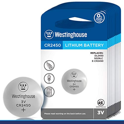 Westinghouse CR2450 Lithium Button Cell Button Battery Remote Battery Remote Battery Cells 12 Counts