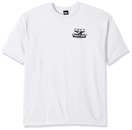Obey Mens Dissent  Justice Eagle Tee White S