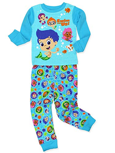 Bubble Guppies Toddler Boys Girls 2 Piece Long Sleeve Cotton Pajamas Set 3T Blue