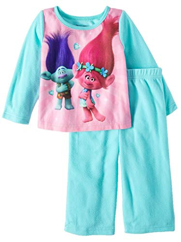 AME Toddler Girls Trolls 2 Piece Micro Fleece Pajama Set 4T