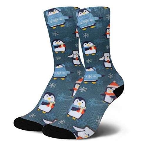 MensBoys Cute Penguin Socks Funny Dress Athletic Crew Socks