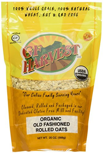 GF Harvest Gluten Free Certified Organic Rolled Oats Non GMO 20 oz Bag NonGMO Certified Organic 6 Count
