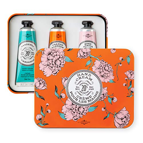 La Chatelaine Hand Cream Trio PlantBased Made in France with 20 Organic Shea Butter Gardenia Orange Blossom Rose Acacia 3 x 1 oz