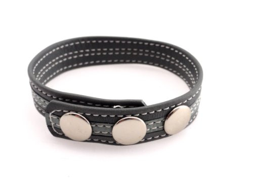 M2m Leather 3 Snap Cring Grey