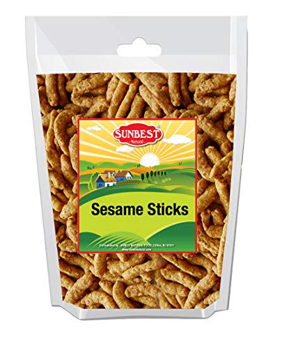 SUNBEST Narrow Sesame Sticks in Resealable Bag Kosher Certified 2 Lb