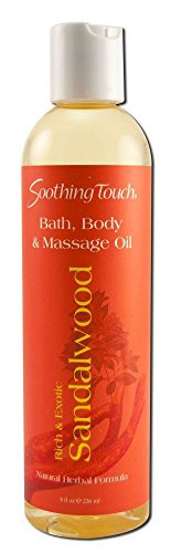 Soothing Touch Sandalwood Bath and Body Oil 8 Ounce  3 per case