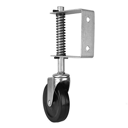 Eurobuy 4 Heavy Duty Spring Loaded Swivel Caster Rubber Gate Wheel 220lbs Load Capacity